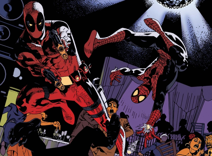 spiderman deadpool wade wilson marvel comics 1402x1035 wallpaper www.wallpaperfo.com 89