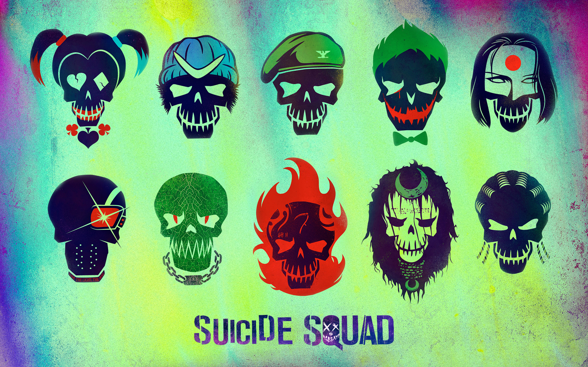 Suicide Squad All Characters Widescreen Wallpaper