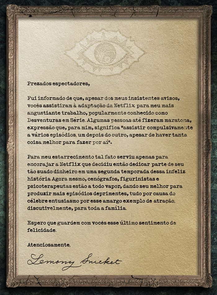 desventuras em serie renovacao carta