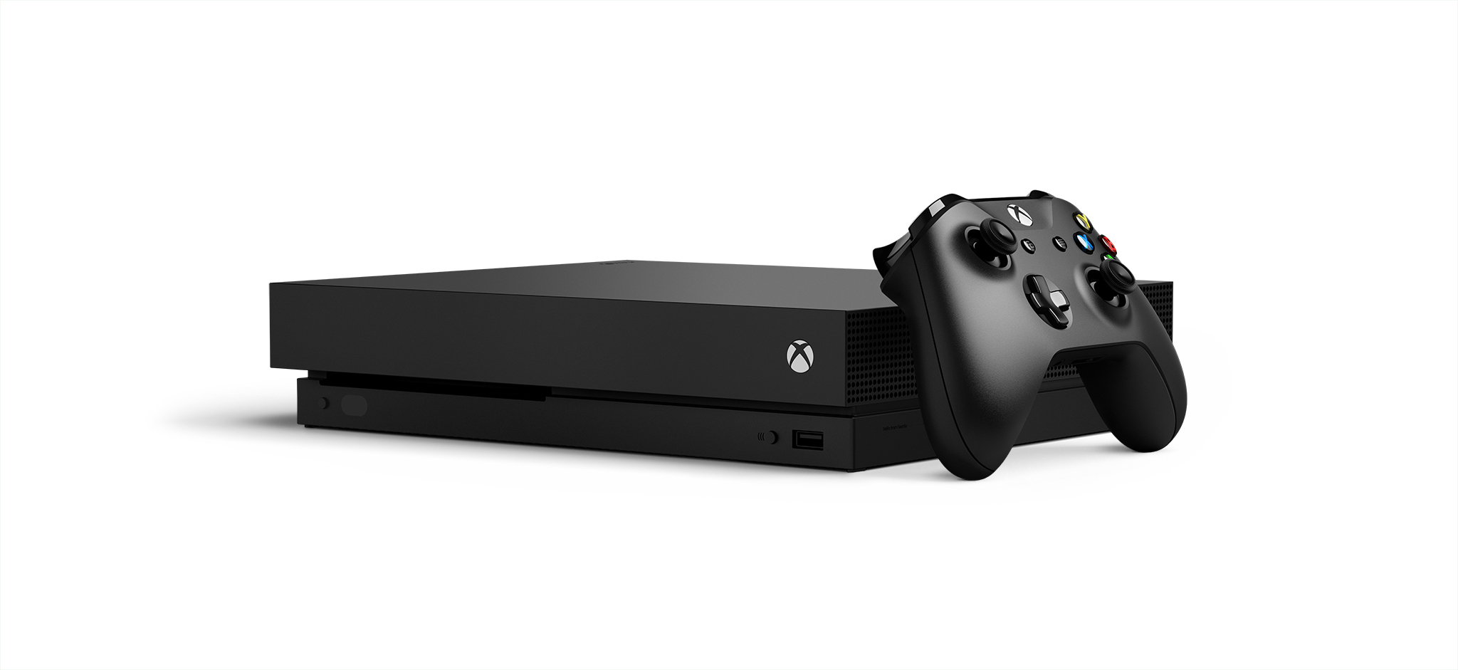 Xbox One X Console Controller Hrz ANR White Background