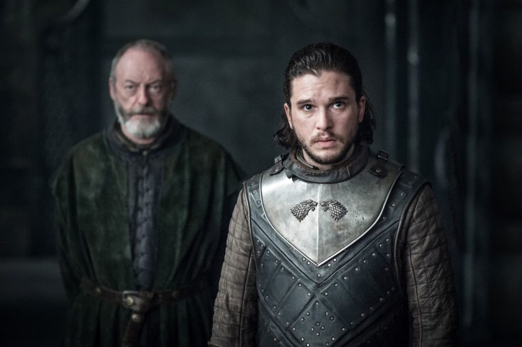 Davos Seaworth Liam Cunningham e Jon Snow Kit Harington 2
