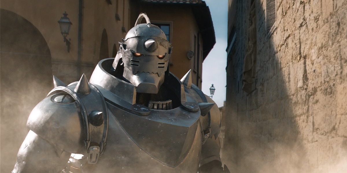 alphonse elric spends much of the story with his soul bonded to a suit of armor