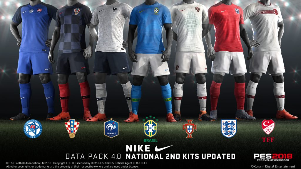 Data Pack 4.0 para PES 2018 trará a atualização de 100 novas faces de jogadores 38 PES2018 DP4 NIKE 2nd Kit