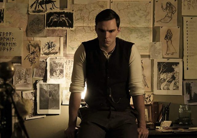 nicholas hoult as j r r tolkien in tolkien