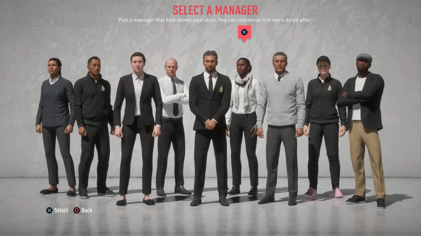 FIFA20CareerMode manager select