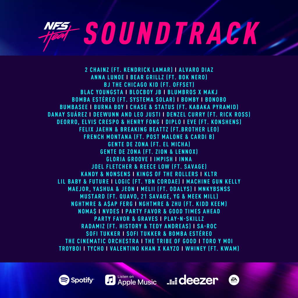 Trilha Sonora de Need for Speed Heat é Revelada 35 NEED HEAT