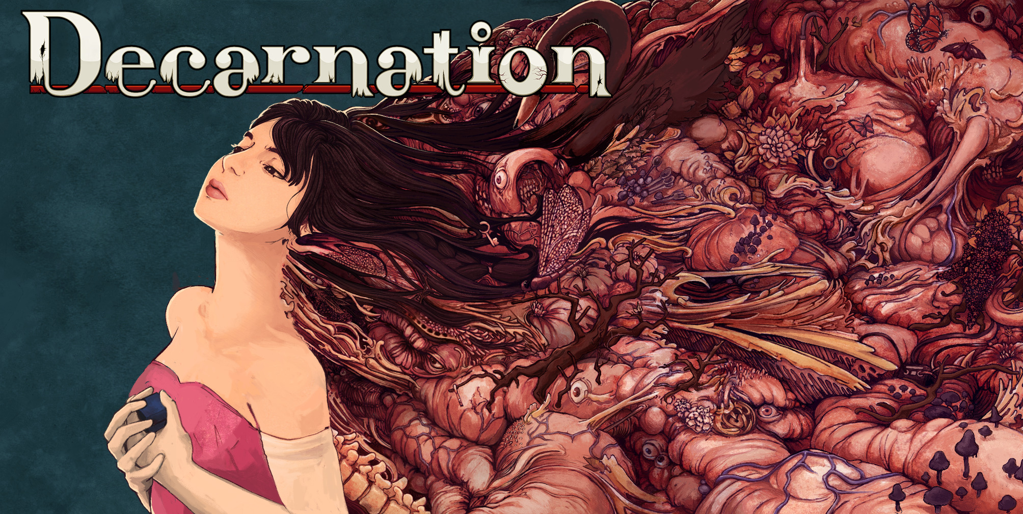 Decarnation KeyArt with logo