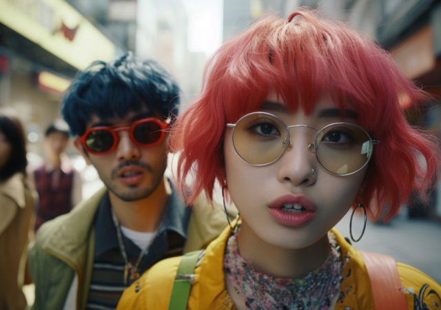 gen z person exploring absurdist fashion beauty 1