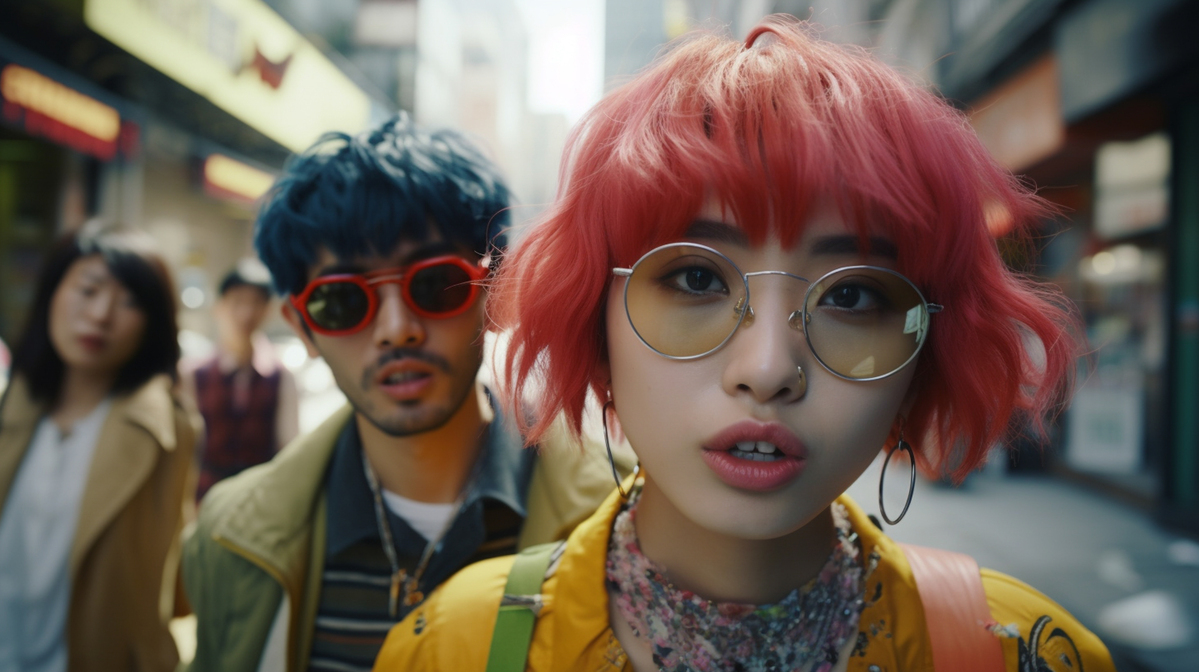 gen z person exploring absurdist fashion beauty 1